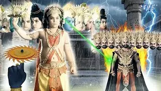 मारुती ने रावण के 10 शीश पे किया श्री कृष्ण के सुदर्शन चक्र से प्रहार | Mahabali Hanuman | #ramayan