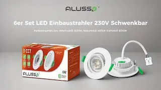 6W LED Dimmable 3CCT ∅75-78mm Swiveling Recessed Ceiling Light #alusso #light #home #germany