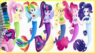 MY LITTLE PONY EQUESTRIA GIRLS SEAPONY MERMAID COLORING PAGE MEWARNAI KUDA PONI DUYUNG アニメマンガぬりえ