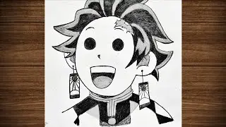 Easy Tanjiro Drawing | How To Draw Tanjiro Kamado From Demon Slayer step-by-step