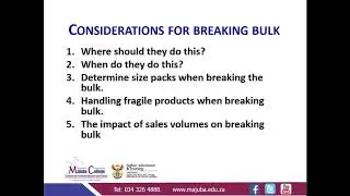 Wholesale and Retail Level 3 (Breaking Bulk - Part 3) - Mrs. N. A. Mndebele