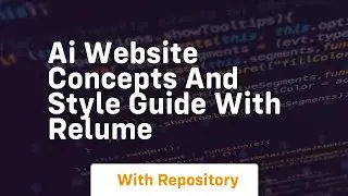 Ai website concepts and style guide with relume