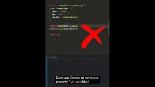 Delete property from an object in #javascript #shortsfeed #shortvideo #shorts #short #shortvideo
