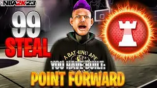 THIS POINT FORWARD BUILD HAS A 99 STEAL IN NBA2K23!! BEST POINT FORWARD BUILD ON NBA 2K23!!!