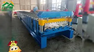 The floor deck roll forming machine.The machine test process.