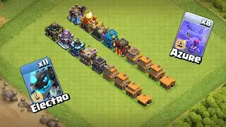 New Azure Dragon vs Electro Dragon VS All Town Hall - Clash of Clans