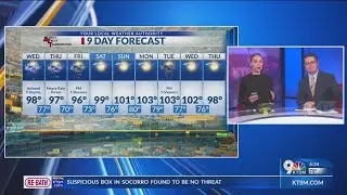 Tuesday 9-day forecast: Expect rain chances