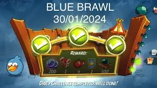 Angry Birds 2 daily challenge today blue brawl (30/01/2024)