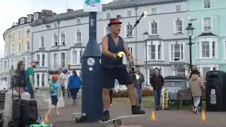 Fire Juggler on Llandudno Promenade