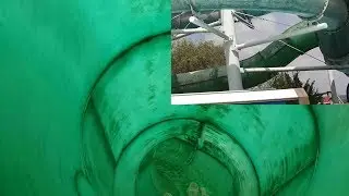 Hallenbad Neusiedl am See - gr&uuml;ne R&ouml;hrenrutsche/ zelen&yacute; tobog&aacute;n