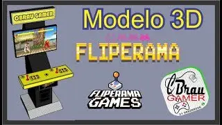 #Cbrau Gamer - Modelo Fliperama 3D