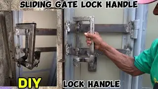 Sliding gate lock handle DIY #lockhandle #lock #diy #tutorial #welding #tips #gate #tips #tricks