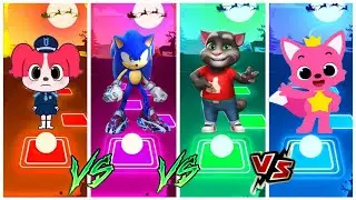 Sheriff Labrador vs Sonic vs Tom vs Pinkfong ⚡ Tiles Hop Edm Rush