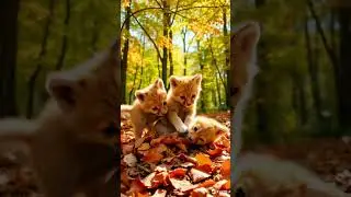 Tiger Cub Meets Siblings &ndash; Playful Leafy Tumble | Pixar-Style Jungle Adventure