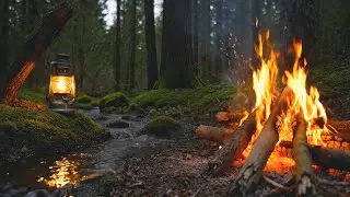 12 ЧАСОВ Уютного Костра на Рассвете - Расслабляющее Пламя у Реки и Мирная Природа (БЕЗ МУЗЫКИ)