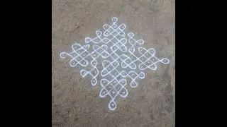 11x1 dots  kambi kolam ||  Chukkala Muggulu || #40|| Repeat the same for 4 sides