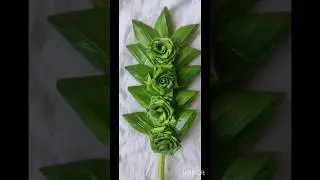 banana leaf making flower design #diy #leafart #banana #viral #youtubeshorts #craft #reels #fun #you