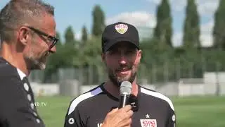 VfB-Coach Sebastian Hoene&szlig; zum Trainingsstart