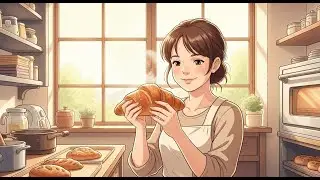 A Cozy Morning Baking Croissants 🥐 | Ghibli-Inspired Bakery Animation