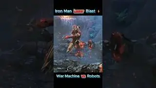 Iron Man Laser Blast ⚡ War Machine vs Robots | Marvel Shorts #shorts #ironman #marvel