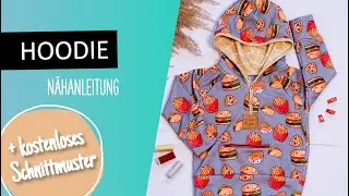 Hoodie nähen - KOSTENLOSES SCHNITTMUSTER - Nähanfänger