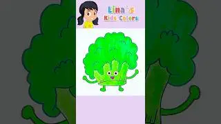 Learning how to draw and color Brocoli | Kids Songs and Drawing #short #drawing #learning