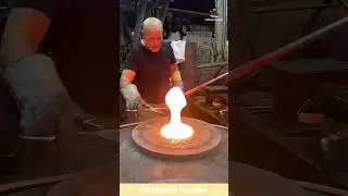 They Actually Cut Fire-Glass with Scissors! ✂️ 🔥 😱 #shorts #craftsmanship