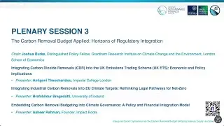 Inaugural Oxford Symposium on the Carbon Removal Budget 2025 | The Carbon Removal Budget Applied