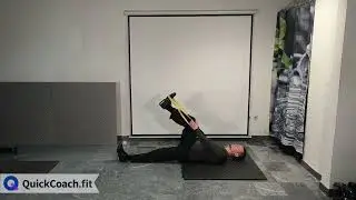 Resistance Loop Hamstring Stretch with Assistance | Exercise Demo | Coaching Software | QuickCoach