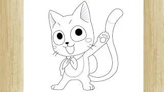 HOW TO DRAW HAPPY FROM FAIRY TAIL /// COMO DESENHAR O HAPPY DE FAIRY TAIL