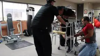 Paralyzed bodybuilder Kris Dim IFBB Pro, takes his first steps...with Progressive Strength Recovery