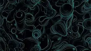 Relaxing abstract Animation - Black Background with contours - Live Sketch - Abstract Marbles