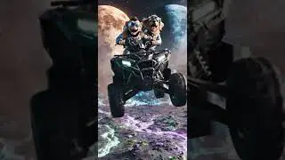 Alien planet ATV ride monkey and dog #dog #funny #ai #alien #adventure #funny #comedy