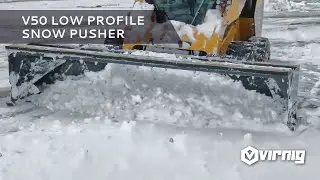 V50 Low Profile Snow Pusher - Skid Steer Attachment