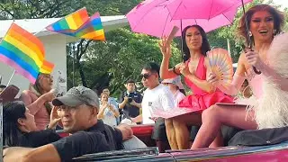 Marina Summers @LOVELABAN 2025 Pride March Philippines 🏳️&zwj;🌈 UP Diliman Quezon City🇵🇭 #Lovelaban