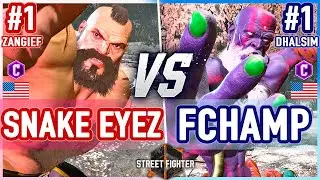 SF6 🔥 Snake Eyez (Zangief) vs Filipino Champ (Dhalsim) 🔥 Street Fighter 6