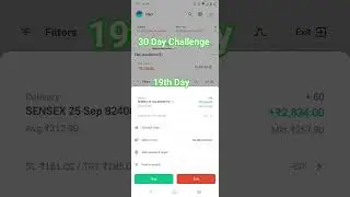 19th Day Challenge | ₹2.1k Profit in Sensex Trading 🚀 22 September 2025