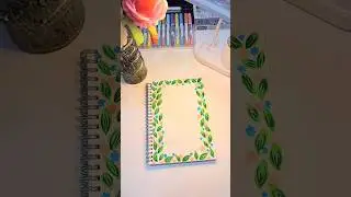 Easy Green Border Design ✨🌸 | Front Page Design | Bakhuda Tumhi Ho | #art #ytshorts