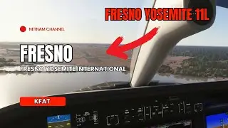 Landing in Fresno California | Fresno Yosemite International Airport (KFAT) #landingvideo #fresno