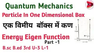 Particle in one dimensional box in hindi ||energy eigen function of particle in one dimensional box