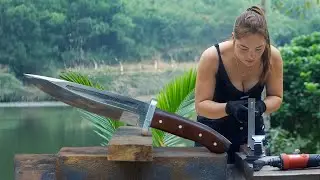 Forging Blacksmith Knife in the Forge & Knife Making Process &ndash; Female Metal Craftsman