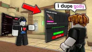 Trolling SCAMMER with HACKS in Murder Mystery 2 Script!