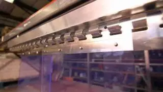 Redwood PVC strip curtains - sliding headrail demo