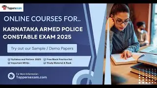 KARNATAKA ARMED POLICE CONSTABLE Syllabus and Pattern 2025, Practice Set #karnataka #armedpolice