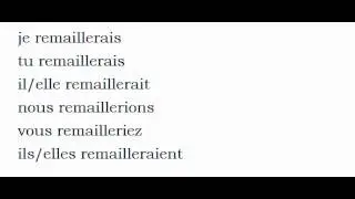 Aprender franc&ecirc;s = Conjuga&ccedil;&atilde;o = Remailler