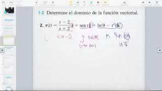 Funciones Vectoriales y su Dominio