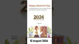 Why Should You Celebrate Librarians Day#librarians #libraryscience