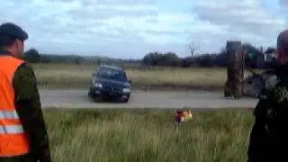 Leopard tank hits car at 50 km/h