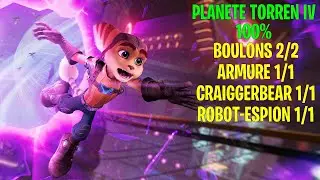 RATCHET & CLANK RIFT APART : PLANETE TORREN IV 100% (BOULONS, ARMURE, CRAIGGERBEAR, ROBOT-ESPION)