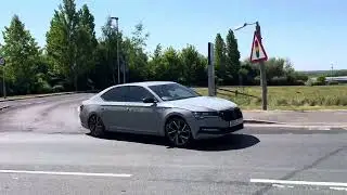 West Yorkshire Police Unmarked Skoda Superb Traffic Car Responding out of Carr Gate Police Station